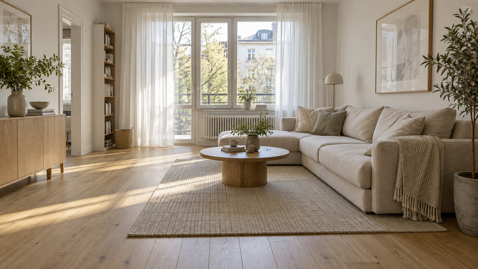 Living room — synthetic input image