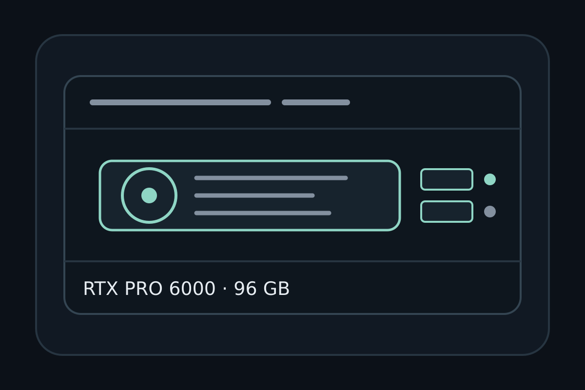 Technical illustration of the dedicated NVIDIA RTX PRO 6000 Blackwell Max-Q server